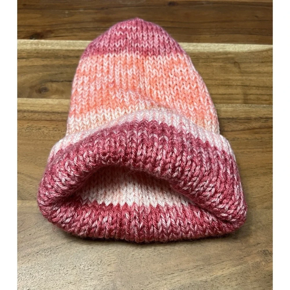 Handmade Pink Ombré Beanie Hat